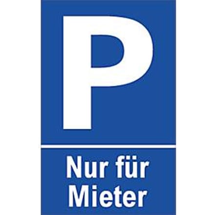 Parkeerborden, Alleen voor huurders