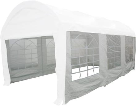 Zijpanelen wit - Paviljoen bekleding - Feestelijke aankleding - Met panorama vensters - 3x6 meter - Wit