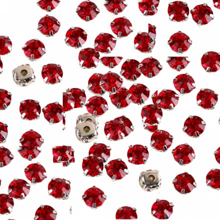 75 rode naai steentjes 6 mm - Charme Bijoux