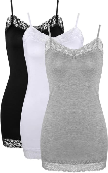 Allecto - Tanktop voor Dames - Comfortabele Camisole - Zwart, Wit en