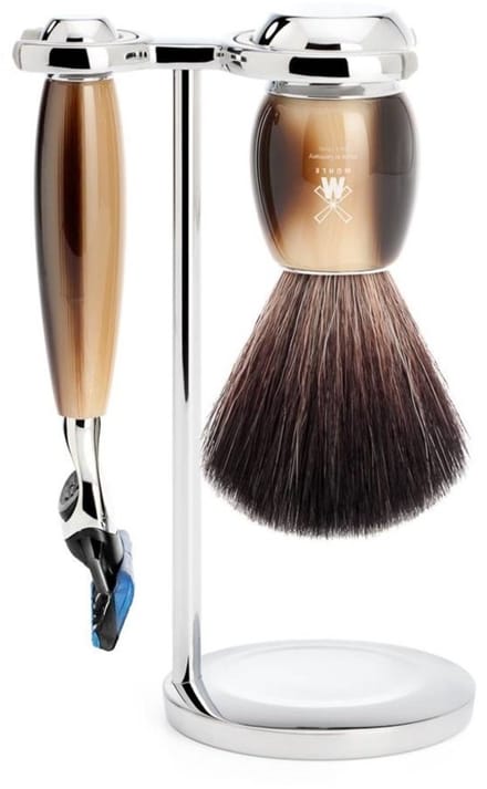 MÜHLE -Scheerset Vivo 3-delig - Hoornbruin - Fusion