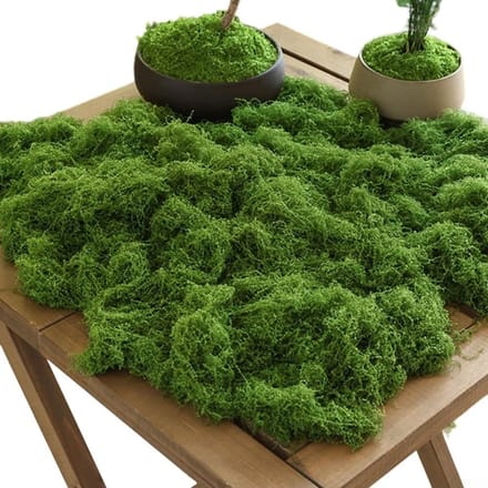 Synthetisch mosgras - Kunstgras mat - Decoratief gebruik - Natuurlijke look - 200g - Groen