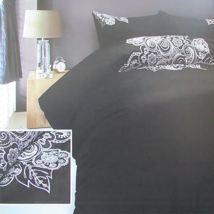 Beddinghouse Poseidon Dekbedovertrek - Eenpersoons - 140x200/220 cm - Black