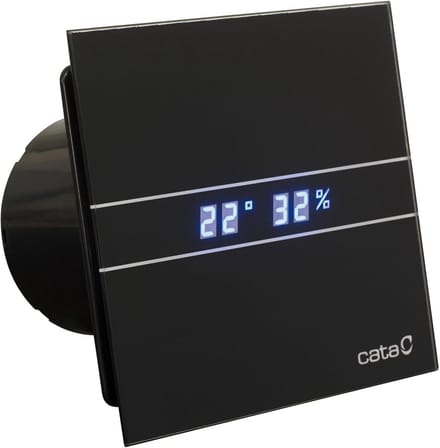 Badkamerwisser met Hygrometer en Timer - Vochtigheidssensor - 8W - Zwart