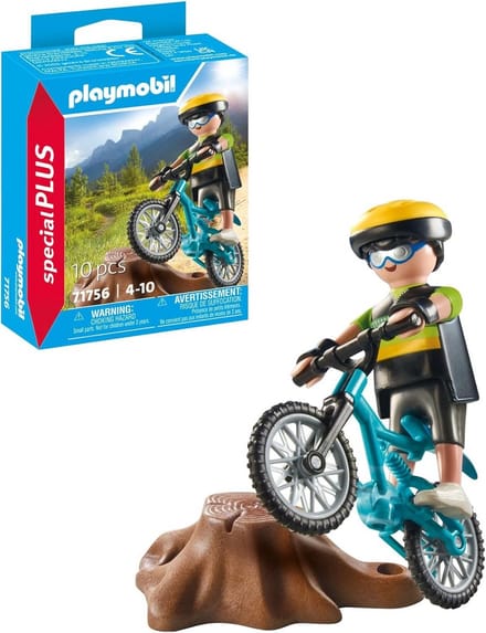 Mountainbiker Speelset met Fiets, Helm en Rugzak | Avontuurlijk Buitenspeelgoed