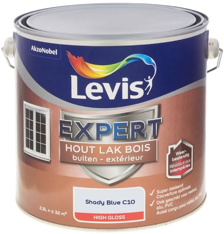 Levis - Expert Hout Lak Buiten High Gloss Mix - Shady Blue C10 - Mengverf - 2,5 L