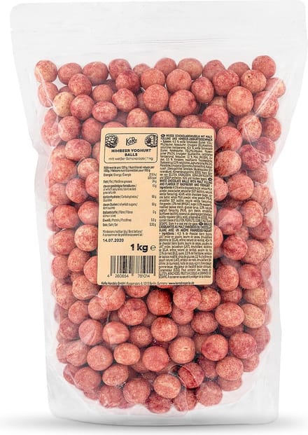 KoRo | Frambozen crispy balletjes met witte chocolade 1 kg