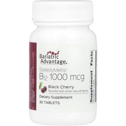 Bariatrische Voordeel, SpeedyMelts®, B12, Zwarte Kers, 1.000 mcg, 30 Tabletten