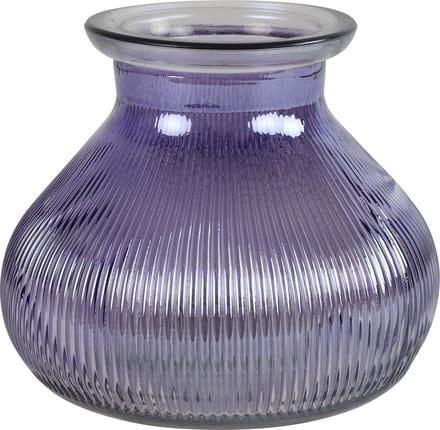 Decostar Bloemenvaas - paars/transparant glas - 12 x 15 cm - vaas