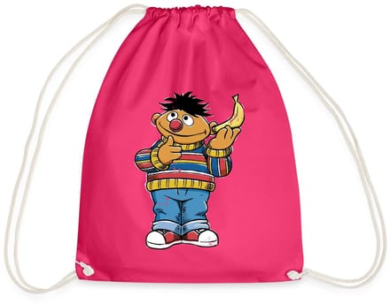 Sesamstraat Ernie Banana Telefoon Gymtas