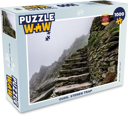 Puzzel Oude, stenen trap - Legpuzzel - Puzzel 1000 stukjes volwassenen