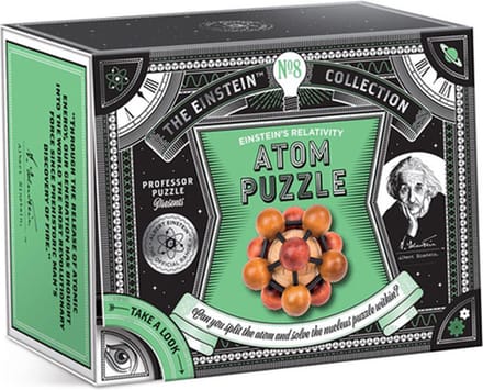 Professor Puzzle Einstein breinbreker Atom houten puzzel 3D.