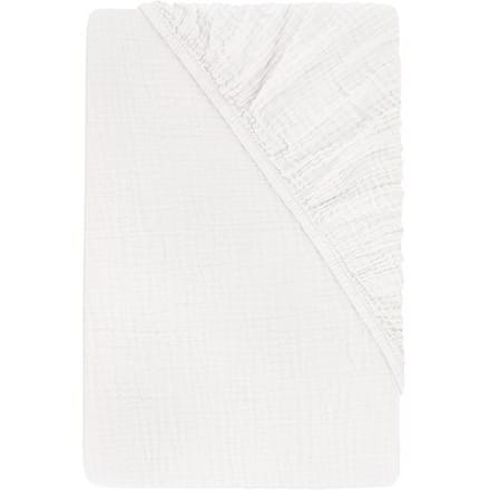 LIVARNO Mousseline hoeslaken 90-100 x 200 cm (wit)