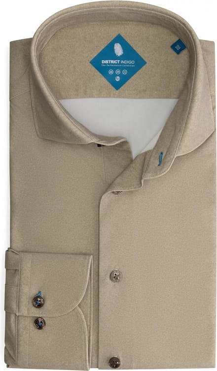 District Indigo Performance Overhemd Beige (7.32.025.742 - 346)