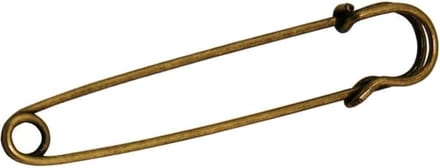 Fako Bijoux® - Sierspeld - Sjaalspeld - Vestsluiting - Vestspeld - Veiligheidsspeld - Classic - 75mm - Brons