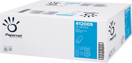 Papernet papieren handdoeken Z-vouw | 2-laags | 20x 200 vellen | wit