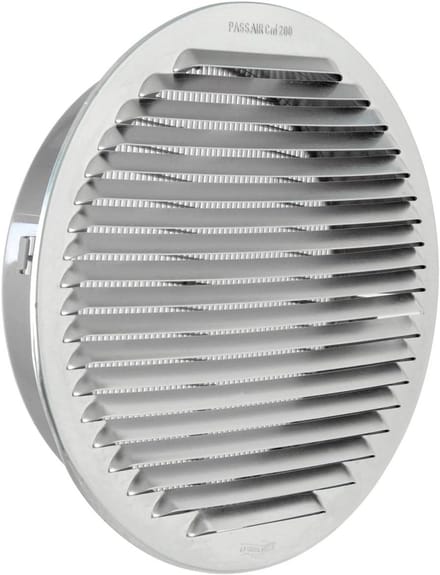 Ronde Inbouwgrill voor Ventilatiekanaal Ø 200 mm