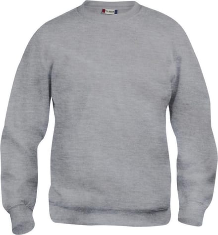 Clique Basic Roundneck Junior 021020 - Grijs-melange - 90-100