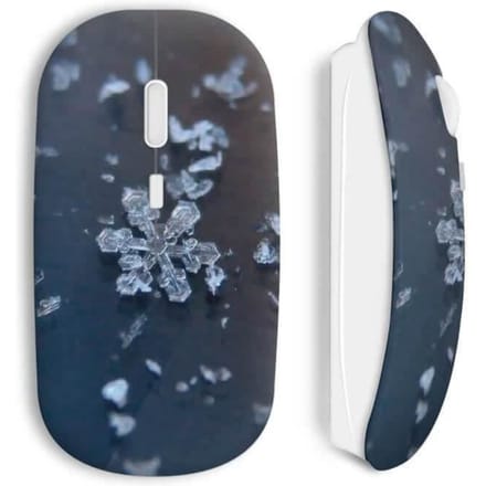 Souris sans fil - MANIACASE - Bleu Neige - Clé USB wifi incluse - Compatible Mac et PC - Technologie sans fil