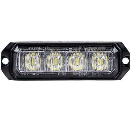 LED bumperflitser - 4-LED 12V - 24V - WIT - IP67 - R10