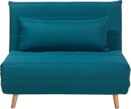 SETTEN - Slaapbank 1-zit - Groenblauw - Polyester