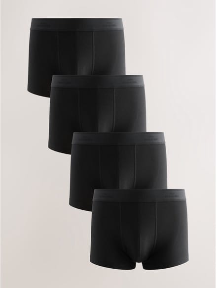 Next - Heren - Set van 4 Signature heupboxershorts - Zwart