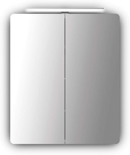 Aluminium Spiegelkast met LED Verlichting en Stopcontact 65 cm Breed