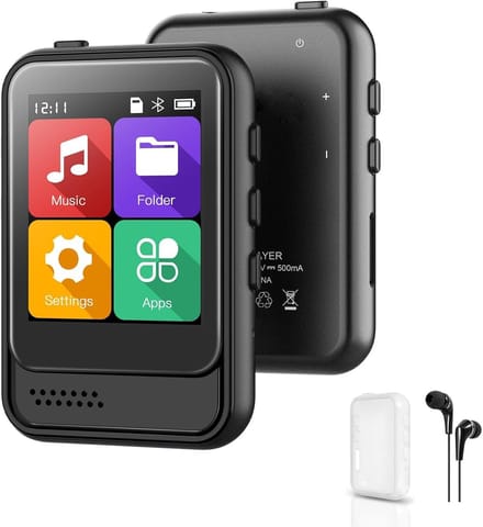 SNJY® MP3 Speler Bluetooth - MP4 Speler - Muziek Speler - Touchscreen - 16GB - Zwart
