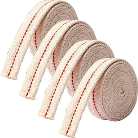 4 rollen platte lont voor olielamp 0.9x2 m