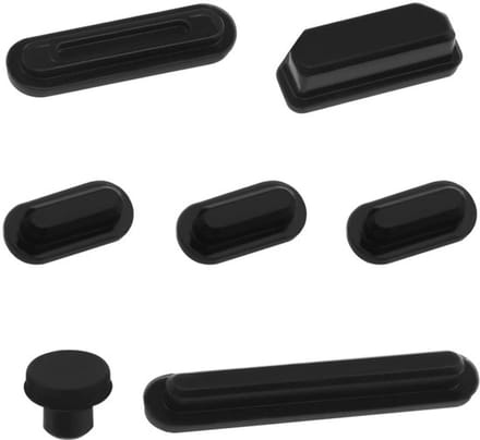 Dailygoody - Stofstekkers Set - Siliconen Bescherming - Zwart - Anti