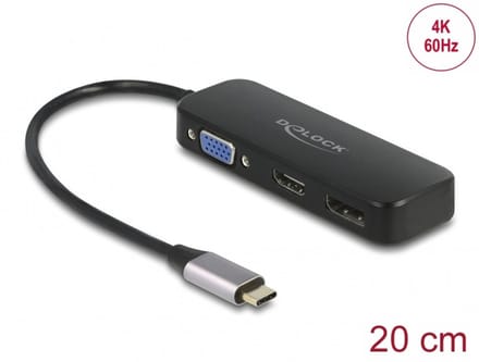 Delock USB Type-C™ Adapter to VGA / HDMI / DisplayPort 4K 60 Hz