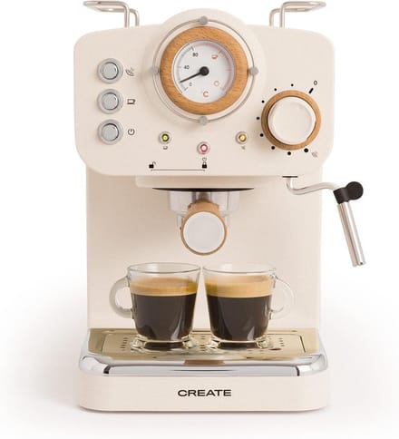 CREATE - Espresso-koffiezetapparaat - Gebroken wit - THERA RETRO