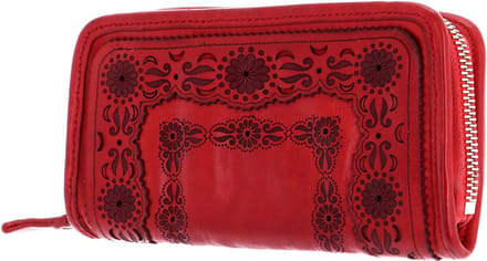 CAMPOMAGGI Leren Portemonnee Wallet Rosso Rood