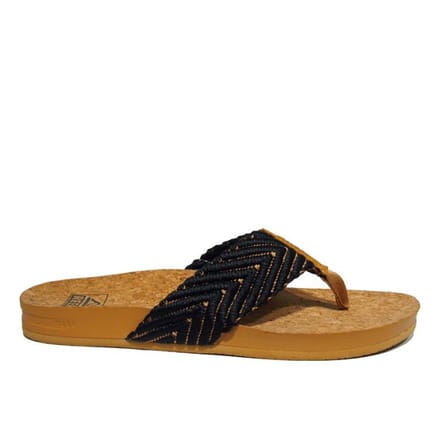Reef Cushion Strand Dames Slippers - Zwart/Bruin - Maat 36