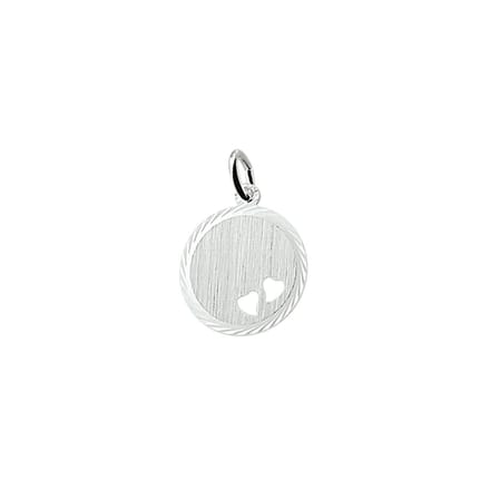 zilver gerhodineerd graveerhanger hartjes gediamanteerd 1321700