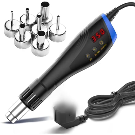 Handheld heteluchtmachine 600W High Power heteluchtmachine Draagbare lasgereedschap Set LCD digitaal UK Plug zwart