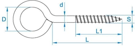 Gebu Zwaar Schroefoog verzinkt HD 3 gram 20 x 8mm
