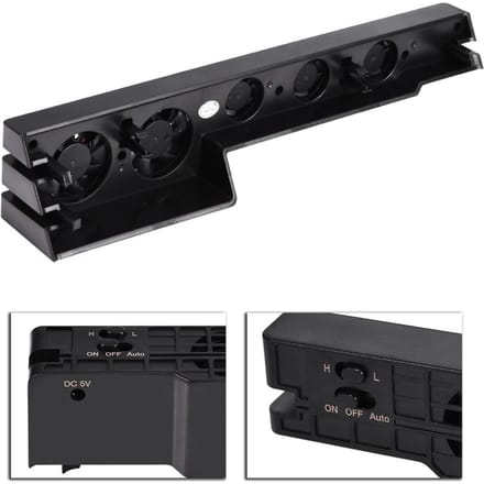 5-ventilator Super Turbo temperatuurregeling koelventilator voor Playstation PS4 Pro black