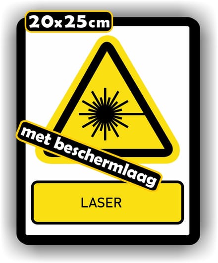 Jerma - Laser straal - Sticker - 20 x 25 cm - ISO norm - Zelfklevend - Weerbestendig - Vinyl