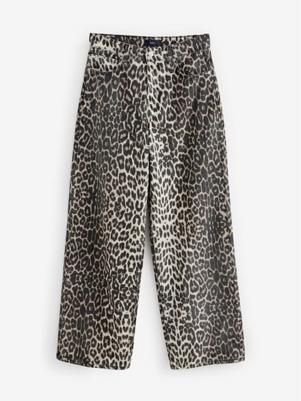 Next - Dames - Jeans met wijde pijpen - Dierenprint