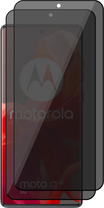 Privacy Screenprotector geschikt voor Motorola Moto G85 - 2x Volledig Dekkend Glas Screen Protector