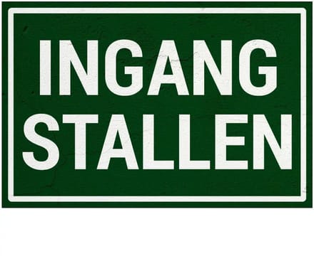 Ingang stallen bord | Sign Again materiaal | 45 x 30 cm