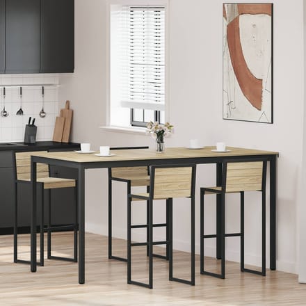 vidaXL - Staande - Bartafel - Bewerkt - hout - Rechthoekig
