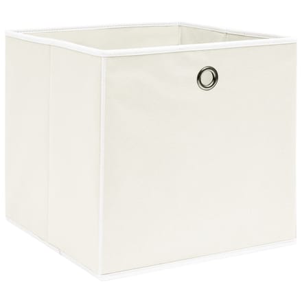 vidaXL - Opbergboxen - 4 - st - 32x32x32 - cm - stof - wit
