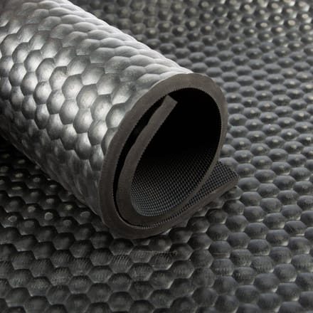 Rubbermagazijn - Hamerslagloper - Dikte 8mm - Lengte 10 Meter - Breedte 165 cm - Rubber loper - Rubbermat op rol
