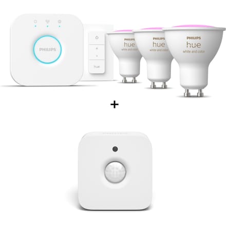 Philips Hue starterkit - wit en gekleurd licht - 3-lampen - GU10 - 1 dimmer switch