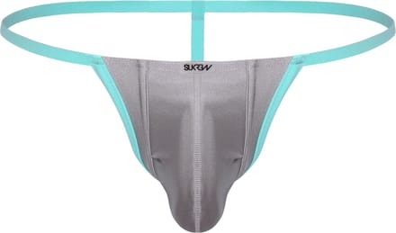 SUKREW G-String Silver Sparkle - MAAT M - Heren Ondergoed - String voor Man - Mannen Thong