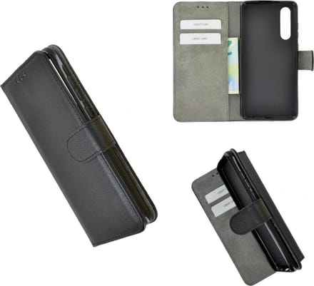 Pearlycase Zwart Hoes Wallet Book Case P Geschikt voor Huawei P30