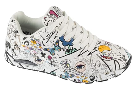 Skechers Uno - Process Sketch, Mannen, Wit, Sneakers, maat: 42,5