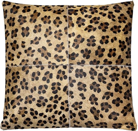 Sierkussen Koeienhuid Gekleurd Leder / Bont 45x45x15cm | Mars & More